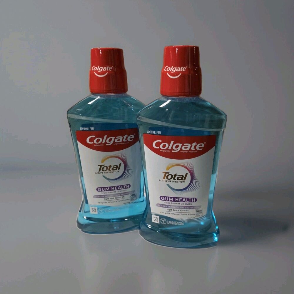 LOT OF 2 COLGATE TOTAL MOUTHWASH GUM HEALTH 16.9 OZ EACH